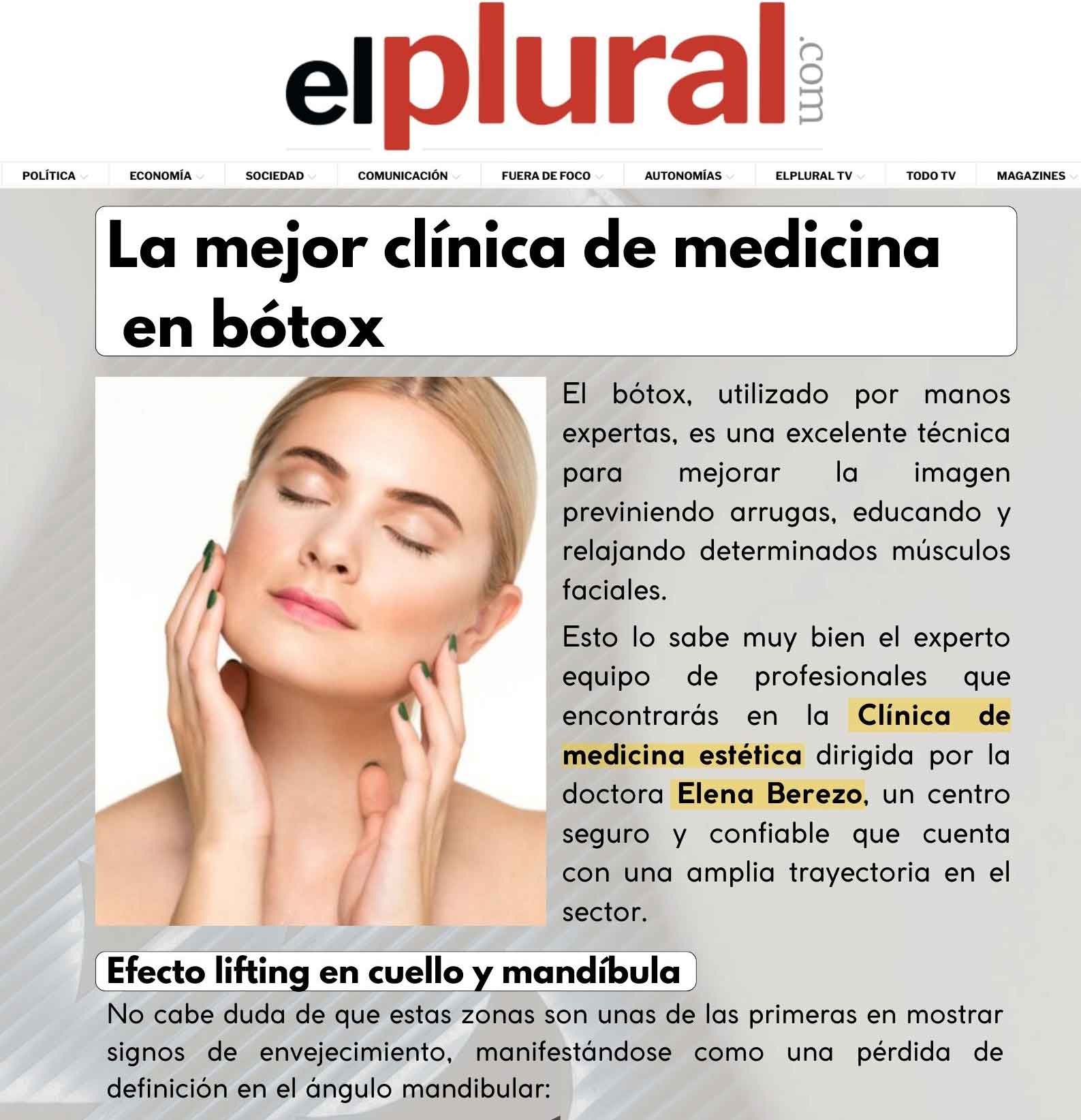 mejor clinica de medicina estetica en botox de madrid- El periodico plural.com