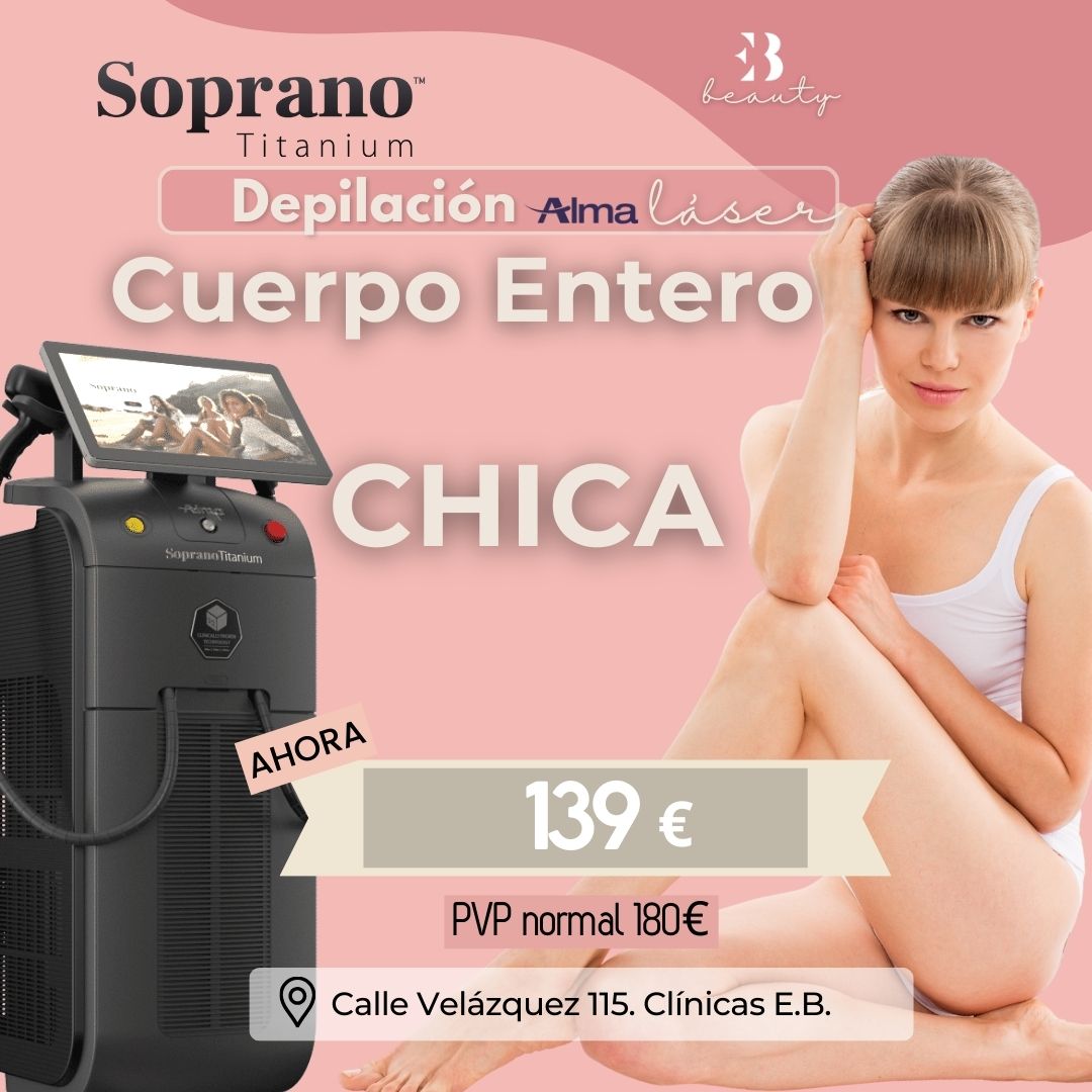 Precio depilación laser cuerpo mujer